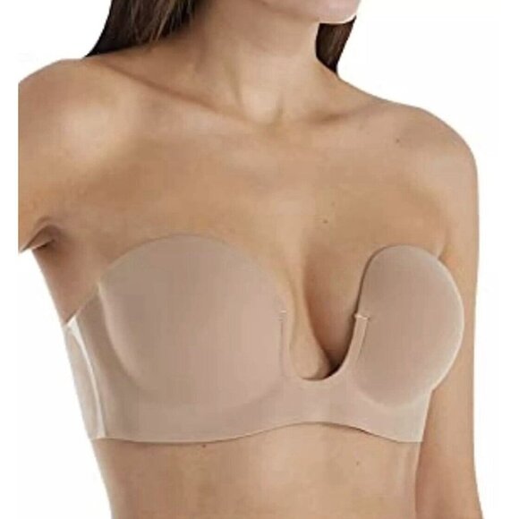 Fashion Forms Voluptuous U Plunge Backless Strapless Bra 29710 Womens B Nude New - Picture 1 of 4